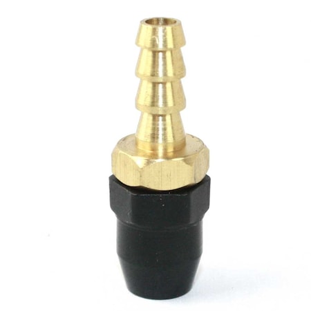 Interstate Pneumatics 1/4 Inch Hose Barb Straight-in Tapered Brass Chuck w/o Internal Shut-off Valve T46